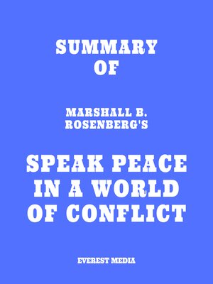 cover image of Summary of Marshall B. Rosenberg's Speak Peace in a World of Conflict